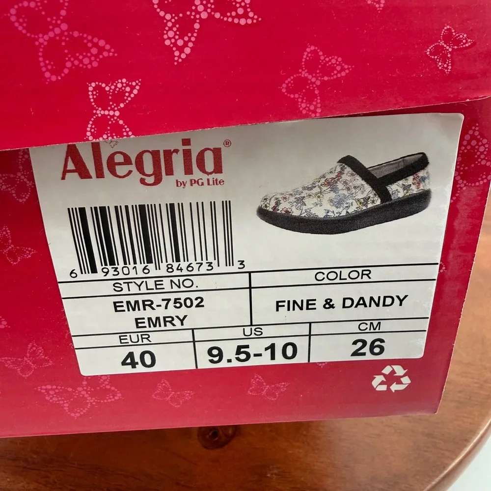 Alegria Emry Loafer Fine & Dandy Floral Leather Slip-On Women EU 40 US 9.5-10